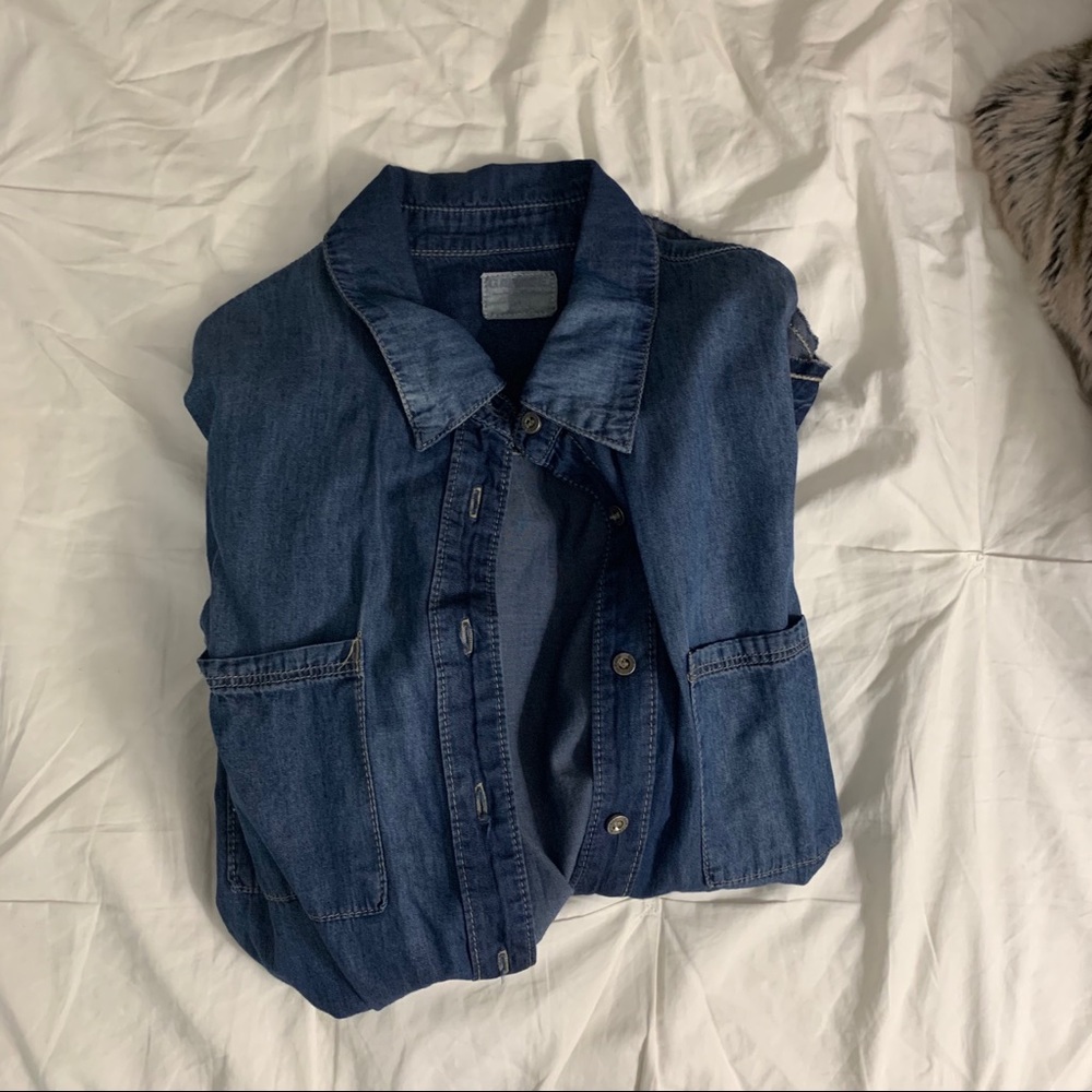 Button up denim shirt